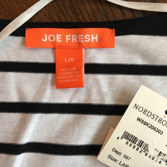 Joe Fresh Striped Shirt with Side Bows Size Large - Picture 5 of 6